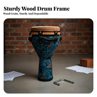 Mechanical Tuning Mechanically Tuned Djembe Easy to Learn Percussion Instrument Rich Sound Hand Drum Bright Tone for Beginners, Musicians, Music Class, Performances, Jam Sessions, Outdoor Gatherings