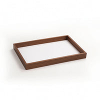 Jewelry Tray Wooden Accessory Tray Organizer Rectangular Open-Top for Collectors, Dresser, Vanity