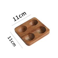 Acacia Wood Egg Tray Handmade Acacia Wood Egg Rack Hand Polished for Kitchen