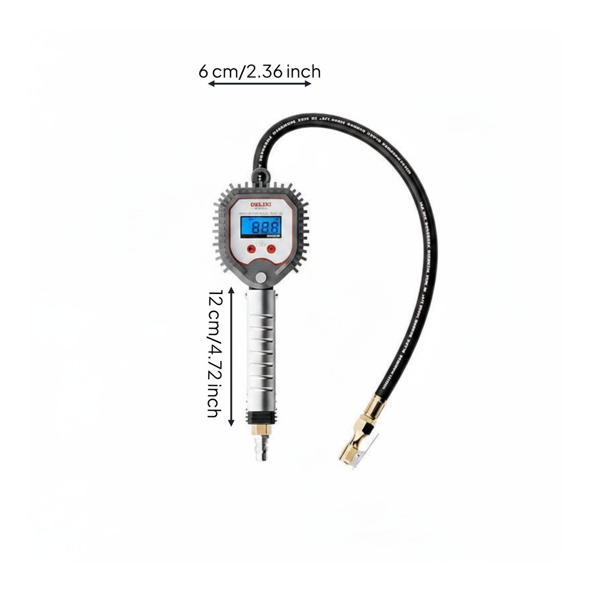 High Precision Tire Inflator Gauge 0.1 Resolution Car Tire Inflator LED Large Screen Inflation Easy to Use for Garage, Repair Shop