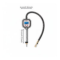 High Precision Tire Inflator Gauge 0.1 Resolution Car Tire Inflator LED Large Screen Inflation Easy to Use for Garage, Repair Shop