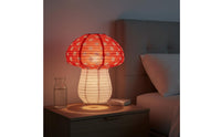 Nordic Design Paper Fungus-Shaped Night Light Cute Design Foldable Fungus-Shaped Lamp Decorative Paper Lantern Lamp Soft Radiance for Bedside, Bedroom