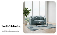 Light Luxury Feel 2-Seater Straight Sofa Minimalist Design 2-Seater Loveseat Small Space suitable Living Room Furniture space-efficient Size for Apartment Dwellers, Business Owners, Office Workers, Boutique, attic-style apartment, Waiting Area, Bedroom