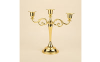 3-Arm Candelabra Elegant Three-Arm Candelabra Three-Light Candelabrum Metal Decor Scrolled for Home Decorators, Dining Table