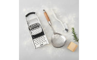 3 Pieces Grater and Spoon Set Stainless Steel Cooking Utensils Sturdy Kitchen Tools for Home Cooks