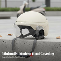 3C Certified Electric Motorcycle Half Helmet All-Season Large Size Safety Helmet Comfortable Fit Safety Headwear Quick Release Buckle for Men, Women, Commuting, City Riding