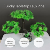 Artificial Pine Bonsai Desktop Decor, Fish Pond Landscape