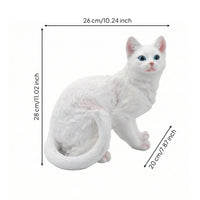 Cat Figurine Resin Cat Statue Naturalistic Home Decor for Gardeners, Garden, Yard, Living Room
