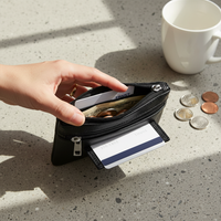 Minimalist Keychain Coin Purse for Men and Women, Multi-layer Zipper Card Holder Wallet