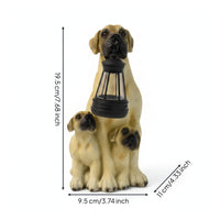 Decorative Dog Lantern Statue Waterproof Yard Decoration Resistant Garden Decor Energy-Saving for Patio
