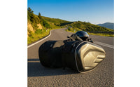 Expandable Motorcycle Saddlebags Keeps Shape Saddlebags with Carbon Fiber Pattern Structured Saddlebag Universal for Commuting