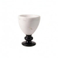 Stone Flower Vessel Tabletop Vase with Pedestal Elegant Flower Arrangement Vase for Decorators, Simplicity Lovers, Dining Table