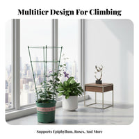 Adjustable Height Stackable Circular Trellis Multi-Purpose Plant frame Easy to Assemble climbing plant Holder Weather Resistant for Houseplant Owners, Gardeners, homeowners, Potted Plants, Indoors, Living Room, Balcony