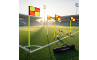 4 Pieces  Soccer Corner Flag Stable Soccer Training Poles with Flags Bright Ground Marker Kit for Match-Day Setup