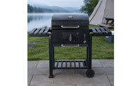 Cart-Style Grill Outdoor Grill with Side Shelves Wheeled for Home Grillers, Backyard, Patio, Cookouts