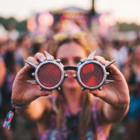 Steampunk Goggles Studded Eyewear Unique for Festivals