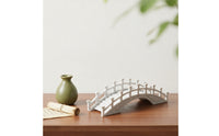 Stone-Look Miniature Arch Bridge with Railings Indoor Miniature Arched Bridge Japanese Decoration Oriental-Style for Collectors