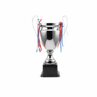 Trophy Cup Metal Trophy Cup with Ribbon Classic Polished for Winners, Sports Tournaments, Competitions