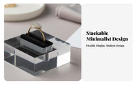 Acrylic Band Display Holder Frosted Finish Acrylic Band Display Block Clear Je the Brand Lry Block Minimalist Design Even
