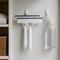3-in-1 Window Cleaner Squeegee Spray Scrubber for Glass, Mirrors, and Tiles