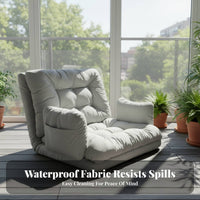 Foldable Design Adjustable Floor Recliner Space Saving Adjustable Floor Lounger Multi-Functional Single Sofa Comfortable paddinging for Students, Adults, video game enthusiasts, Bedroom, Dorm Room, Relaxing, literary corner