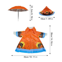 Porch Goose Outfit with Umbrella Hat Weather-Resistant Porch Goose Raincoat Set Decorative Long-Lasting for Homeowners, Yard