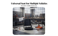 Forklift Driver Seat Adjustable Loader Driver Seat Thickened Leather Vehicle Part for Construction Site, Warehouse, Farm
