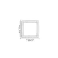 Square Embroidery Frame Plastic Cross-Stitch Frame Lightweight Holder Adjustable for Crafters, Punch Needle