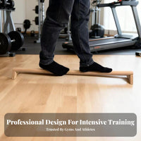 Wooden Balance Bar Sturdy Wood Floor Balance Bar Fitness Equipment Sleek Finish Stretching Prop Minimalist Design