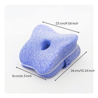 Memory Foam Knee Pillow Removable Knee Pillow with Strap Ergonomic for Bed Rest