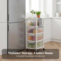 Multi-Tier Wheeled Storage Wheeled Storage Organizer Space Saving Rolling