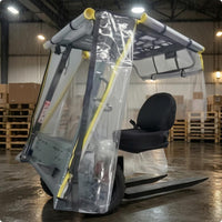 Forklift Rain Canopy Transparent Forklift Cab Enclosure Cover Vehicle Shelter Black Edging Waterproof