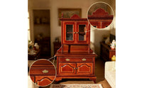 Dollhouse Dining Cabinet Classic Miniature Cupboard Display Cabinet for Hobbyists