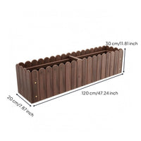 Thickened Cedar Planter Box Anti-Corrosion Carbonized Wooden Planter Reinforced for Courtyard, Balcony