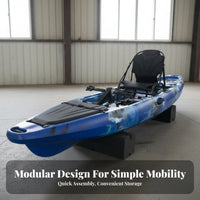 Pedal Drive Fishing Kayak Adjustable Rod Holder Foot Pedal Propulsion Device Multiple Storage Compartment Es Kayak Foot Propeller System for Kayakers