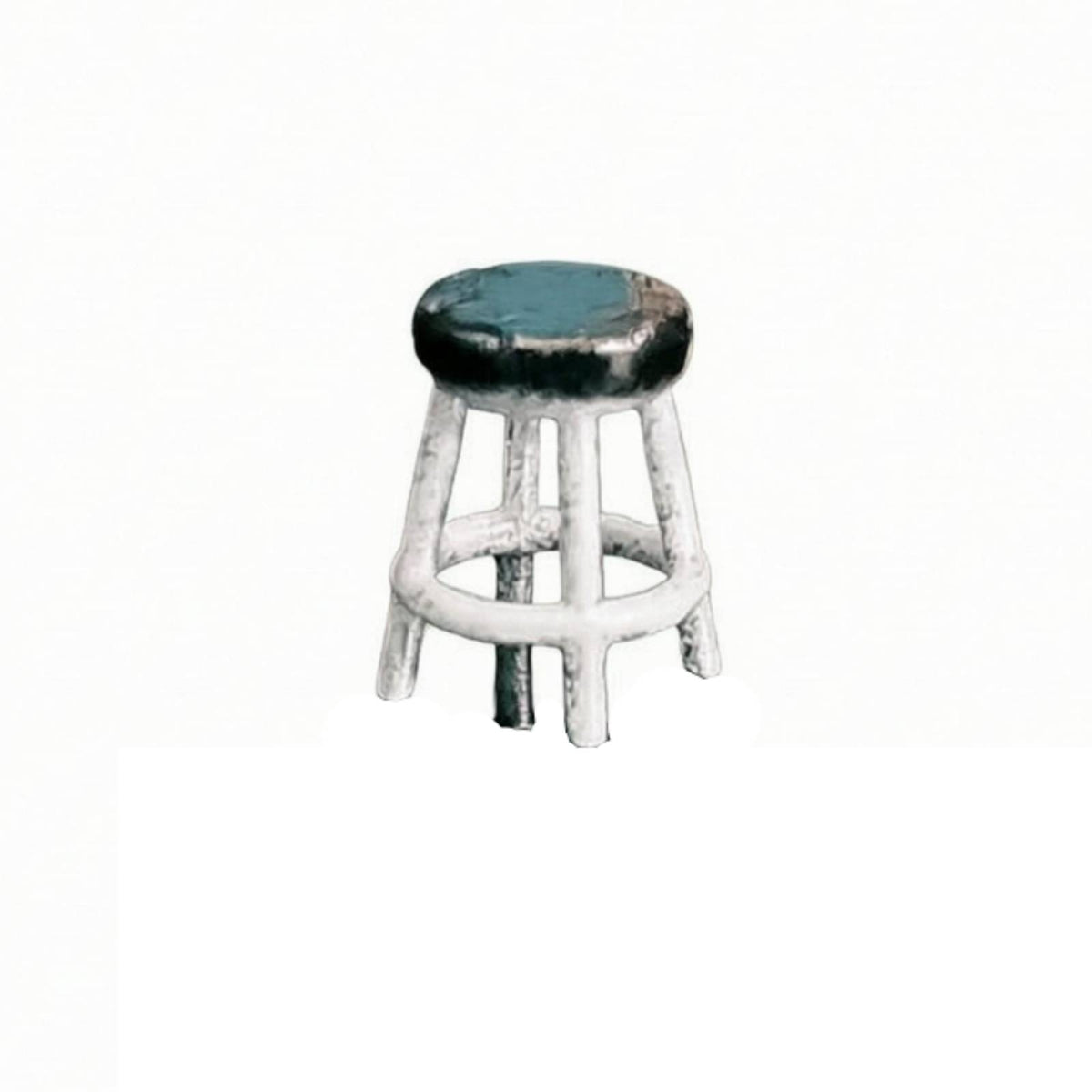 Artisanal 1:64 Chair Model Silver-Toned Resin Chair Model for Display