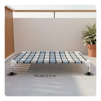 Year-Round Elevated Dog Bed Removable Washable Raised Pet Bed Stainless Steel Frame Raised Pet Cot for Indoor