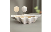 Clam Shell Bowl Coastal Shell Bowl Decor Sea-Inspired Scalloped for Home Decorators, Coffee Table, Entryway Console
