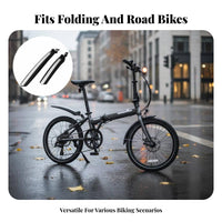 Front and Rear Bike Fenders Wide Coverage Front and Rear Cycle Fenders Cycle Mudguard Set Streamlined Shape for Commuters