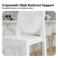 Transparent Seat Clear Acrylic High Stool Nordic design Clear Stool with Backrest Light Luxury Counter Chair Modern Design for Cafe Owners, Homeowners, Interior Designers, Restaurant, Lounge, Kitchen Island, Events