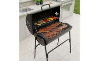 Temperature-Controlled Charcoal Grill with Side Shelf Long-Lasting Charcoal Grill with Warming Rack Spacious Large for Campers, Backyard, Camping