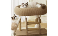Cat Scratching Stand with Bed Space-Saving Furniture Textured for Living Rooms