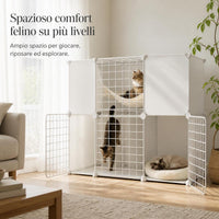Multi-Level Cat Cage with Large Space for Indoor Cats