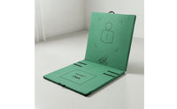 Foldable Workout Mat with Alignment Lines Compact Tri-Fold Exercise Mat Easy to Carry Cushioned for Home Gym