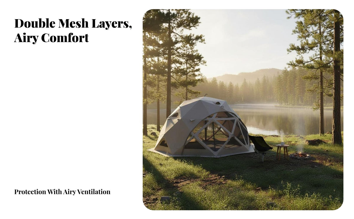 Geodesic Tent Tent Large Viewing Unfoldings Outsidedoor Shelter Retardant Camping Gear for Campers, Residents, Glamping, Outsidedoors, Summit Areas
