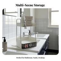 2-Tier Vanity Rack Stable Frame 2-Tier Countertop Organizer Sturdy Construction