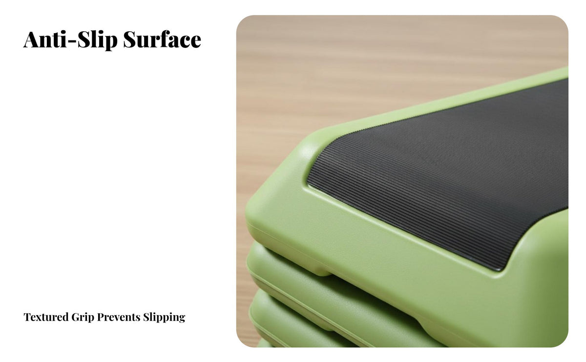 Compact Design Mini Fitness Step Non-Slip Surface Workout Step Platform Portable Adjustable Height Stepper Lightweight for Beginners, Home Gym