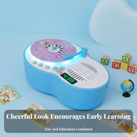 Rich Content children's Disc Player Toy Screen-Unrestricted Phonograph Learning Toy Easy to Use for Children, Toddlers, Preschool, Playtime