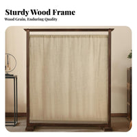 Zen Aesthetic Single-Panel Standing Screen Minimalist Design Room Divider Sturdy Frame Home Furnishing Opaque Textile for Tea Ceremony Enthusiasts, Meditation Practitioners, Bedroom, Entrance Hall, Studio Apartment, Restaurant