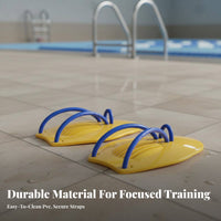 2 Pieces Builds Strength Swimming Hand Paddles Increases Water Resistance Swim Training Paddles Adjustable Straps for Beginners, Triathletes